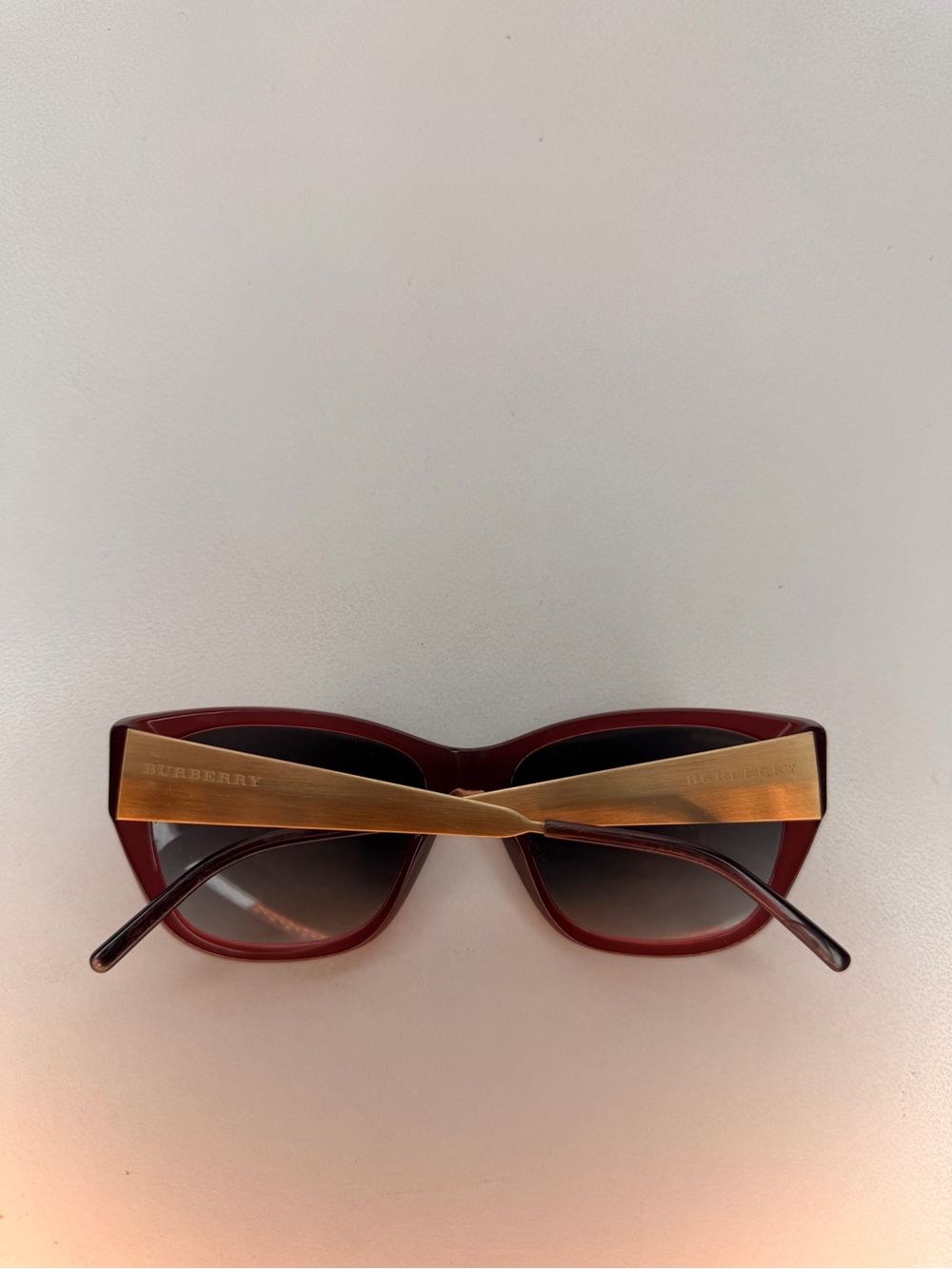 Burberry Burgundy Cat-Eye Sunglasses - Picture 3 of 5